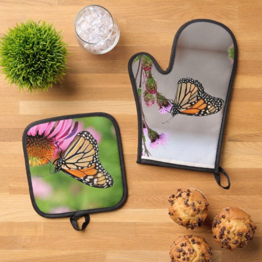 Monarch Ofenhandschuh & Topflappen-Set (Oben Unten)