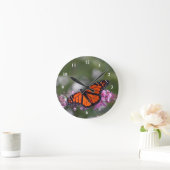 Monarch Orange Butterfly Foto Runde Wanduhr (Zuhause)