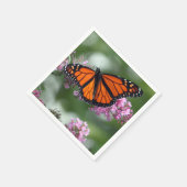 Monarch Orange Butterfly Foto Serviette (Ecke)
