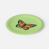 Monarch Orange Butterfly Pappteller (Schrägansicht)