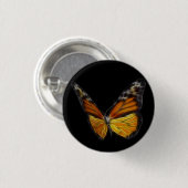 Monarch-orange Schmetterlings-Fliegen-Insekt Button (Vorne & Hinten)