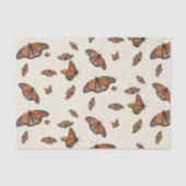 Monarch Orange Schmetterlingsmuster Seidenpapier (Vorderseite)