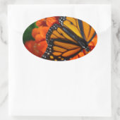 Monarch Ovaler Aufkleber (Tasche)