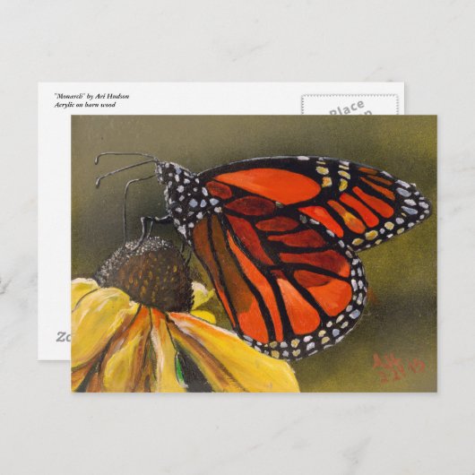 Monarch Postkarte (Vorne/Hinten)