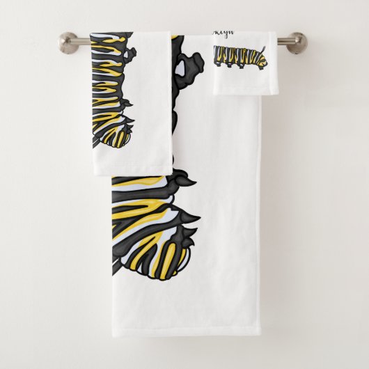 Monarch Raupe Cartoon Badhandtuch Set (Insitu)