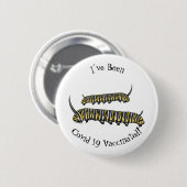 Monarch Raupe Cartoon Button (Vorne & Hinten)