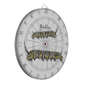 Monarch Raupe Cartoon Dartscheibe (Vorderseite Links)