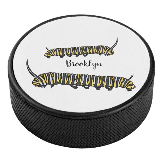 Monarch Raupe Cartoon Eishockey Puck (3/4)