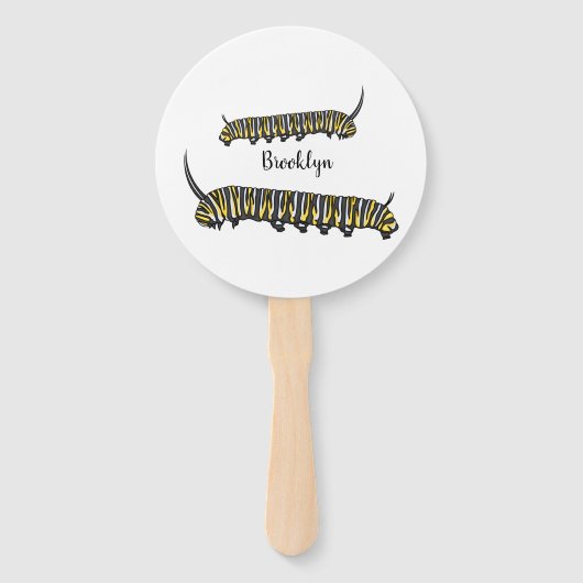 Monarch Raupe Cartoon Fächer (Vorderseite)