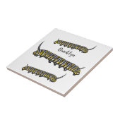 Monarch Raupe Cartoon Fliese (Seite)
