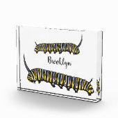 Monarch Raupe Cartoon Fotoblock (Rechts)