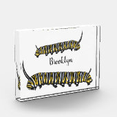 Monarch Raupe Cartoon Fotoblock (Links)