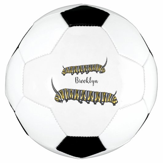 Monarch Raupe Cartoon Fußball (Vorderseite)