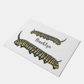 Monarch Raupe Cartoon Fußmatte (Schrägansicht)