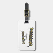 Monarch Raupe Cartoon Gepäckanhänger (Vorderseite vertikal)