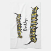 Monarch Raupe Cartoon Geschirrtuch (Vertikal)