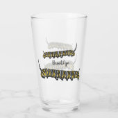 Monarch Raupe Cartoon Glas (Rückseite)