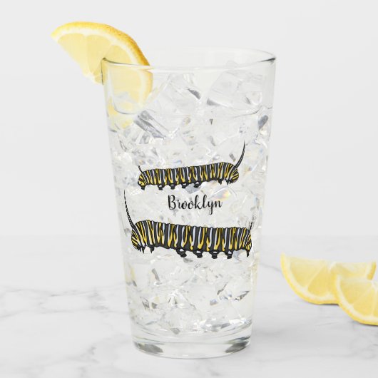 Monarch Raupe Cartoon Glas (Vorderseite Ice)