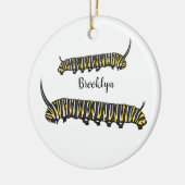 Monarch Raupe Cartoon Keramik Ornament (Links)