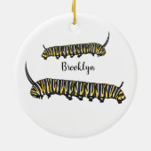 Monarch Raupe Cartoon Keramik Ornament (Hinten)