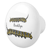 Monarch Raupe Cartoon Keramikknauf (Rechts)