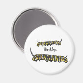Monarch Raupe Cartoon   Magnet (Vorderseite/Rückseite)