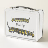 Monarch Raupe Cartoon Metall Brotdose (Rückseite)