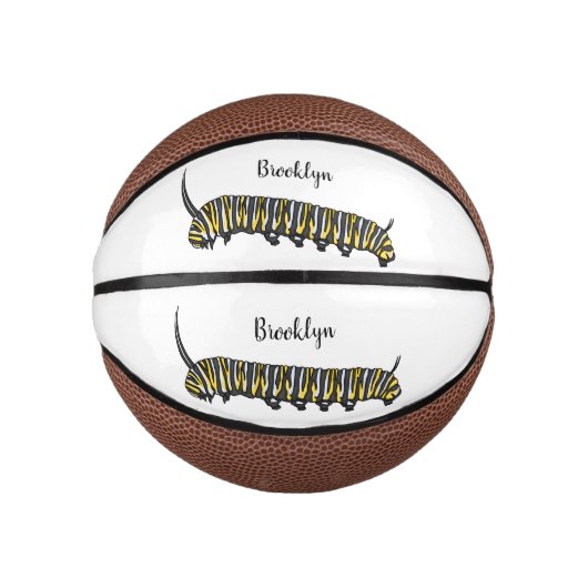 Monarch Raupe Cartoon Mini Basketball (Vorderseite)