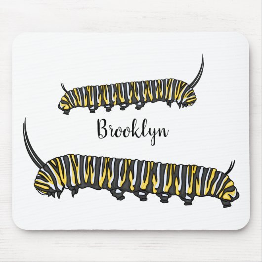 Monarch Raupe Cartoon Mousepad (Vorne)