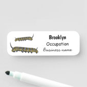 Monarch Raupe Cartoon Namensschild (Beispiel)