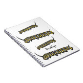 Monarch Raupe Cartoon Notizblock (Rechte Seite)