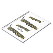 Monarch Raupe Cartoon Notizblock (Linke Seite)