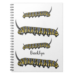 Monarch Raupe Cartoon Notizblock