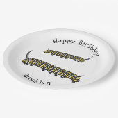 Monarch Raupe Cartoon Pappteller (Schrägansicht)