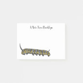 Monarch Raupe Cartoon Post-it Klebezettel (Vorderseite)