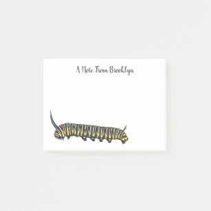 Monarch Raupe Cartoon Post-it Klebezettel