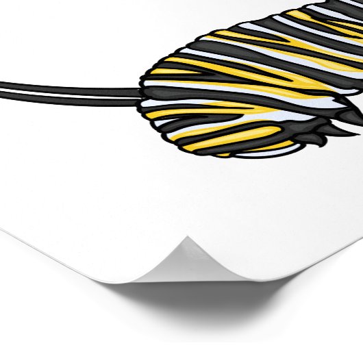 Monarch Raupe Cartoon Poster (Ecke)