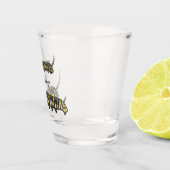 Monarch Raupe Cartoon Schnapsglas (Rechts)