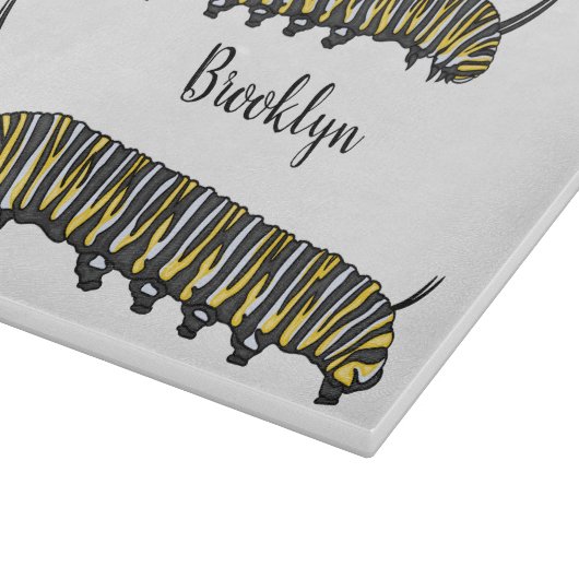 Monarch Raupe Cartoon Schneidebrett (Ecke)