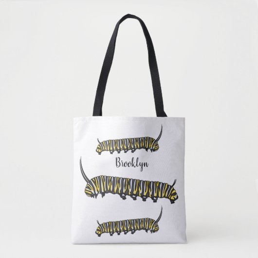 Monarch Raupe Cartoon Tasche (Vorderseite)