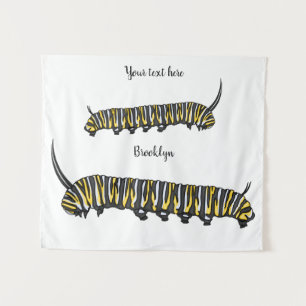 Monarch Raupe Cartoon Wandteppich