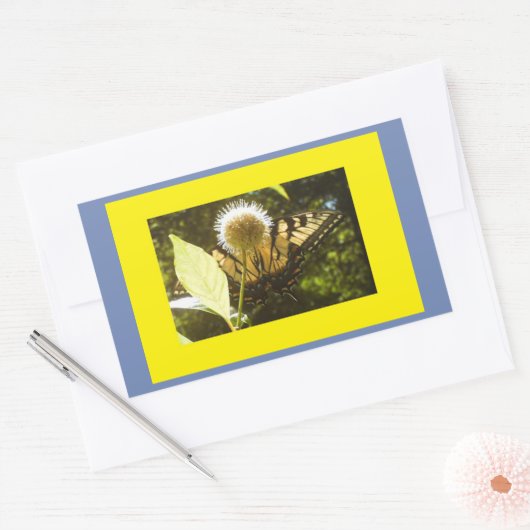 Monarch Rechteckiger Aufkleber (Umschlag)