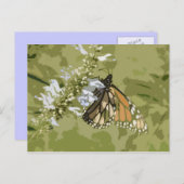 Monarch & Salvia Postkarte (Vorne/Hinten)