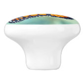 MONARCH-SCHALTFLÄCHE AUF BLUME KERAMIKKNAUF (Seitenansicht)