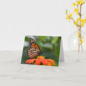 Monarch-Schmetterling auf Blume Karte (Gelbe Blume)