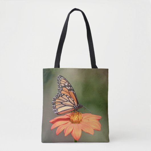 Monarch-Schmetterling auf einer orange Blume Tasche (Vorderseite)