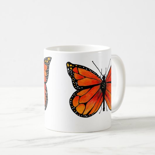 Monarch-Schmetterling auf Kaffee-/Tee-Tasse Kaffeetasse (VorderseiteRechts)