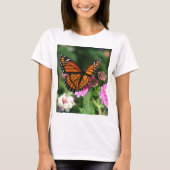 Monarch-Schmetterling auf Lantana-Blume T-Shirt (Vorderseite)
