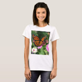 Monarch-Schmetterling auf Lantana-Blume T-Shirt (Vorne ganz)