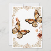 Monarch-Schmetterling-Baby-Party  Einladung (Rückseite)